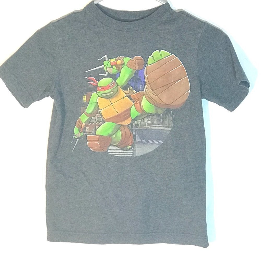 Nickelodeon TMNT Teenage Mutant Ninja Turtles Raphael Sai GrayTee T Shirt